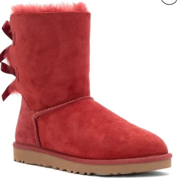 UGG Australia pink sherpa lined bow boots - Picture 1 of 8